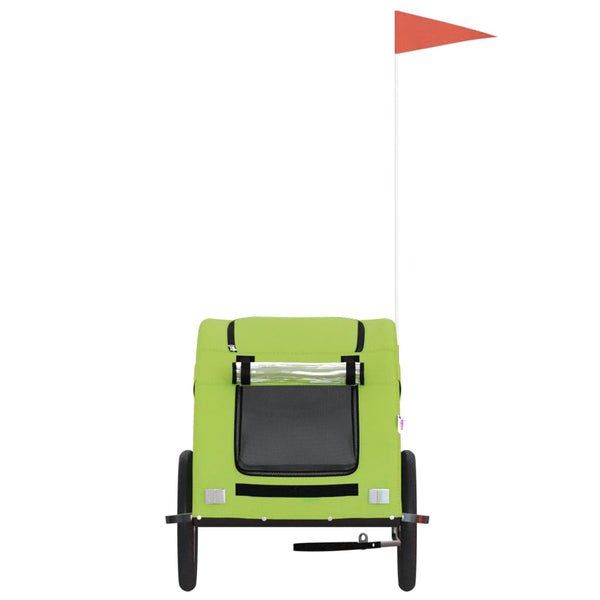 Lemmikinkuljetuskärry pyörään vihreä kangas ja rauta