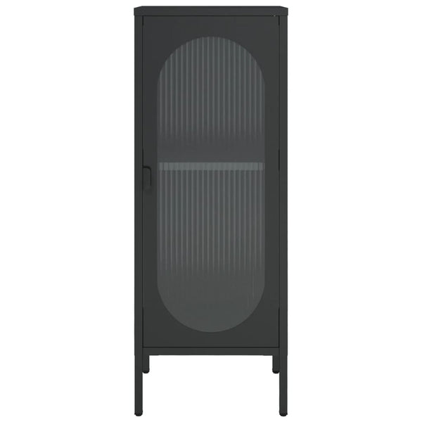 Senkki musta 40x35x105 cm lasi ja teräs