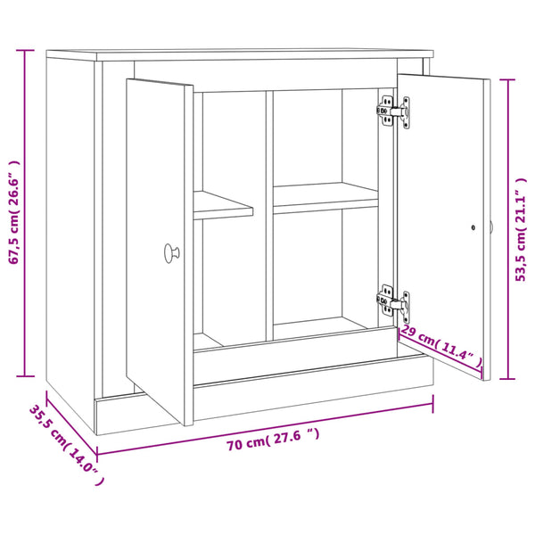 Senkki betoninharmaa 70x35,5x67,5 cm tekninen puu
