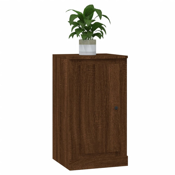 Senkit 2 kpl ruskea tammi 37,5x35,5x67,5 cm tekninen puu