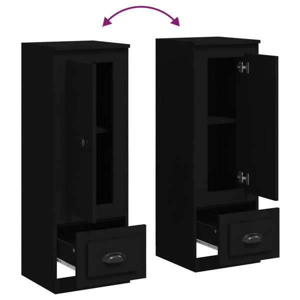 Kaappi musta 36x35,5x103,5 cm tekninen puu