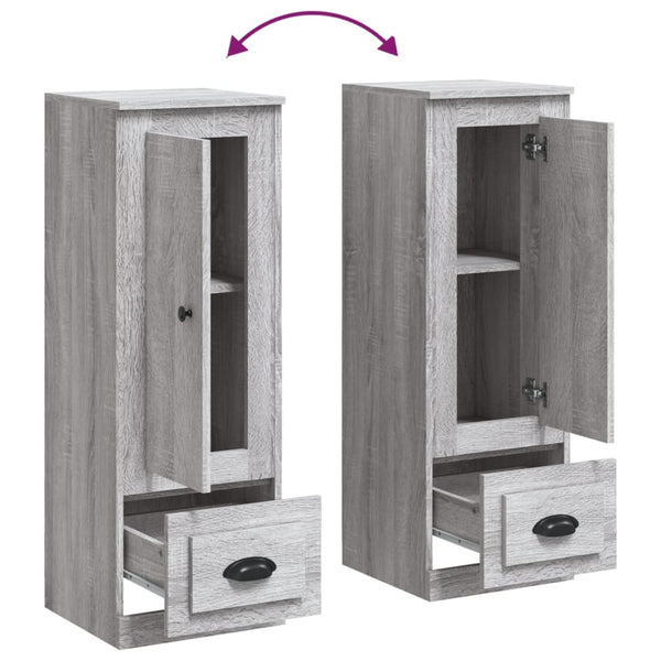 Kaappi harmaa Sonoma 36x35,5x103,5 cm tekninen puu