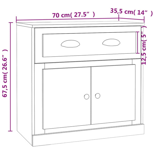 Senkki betoninharmaa 70x35,5x67,5 cm tekninen puu