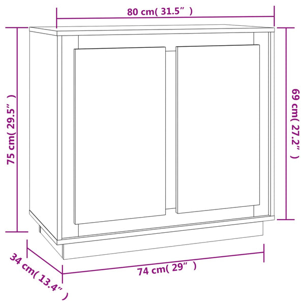 Senkki Sonoma tammi 80x34x75 cm tekninen puu