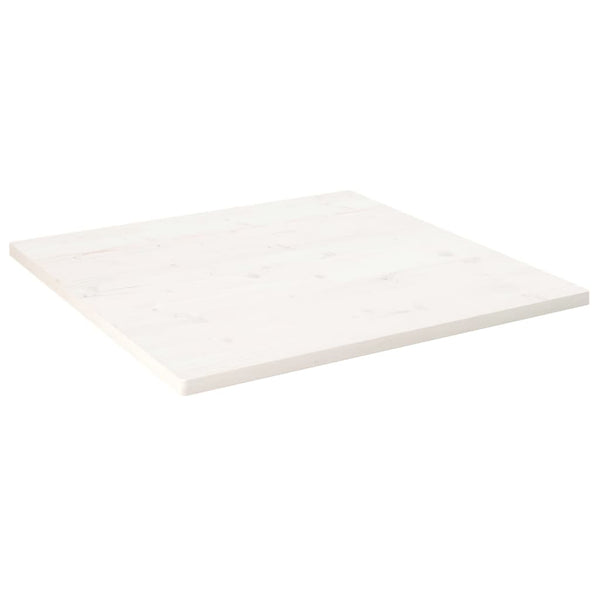 Pöytälevy valkoinen 80x80x2,5 cm täysi mänty neliö