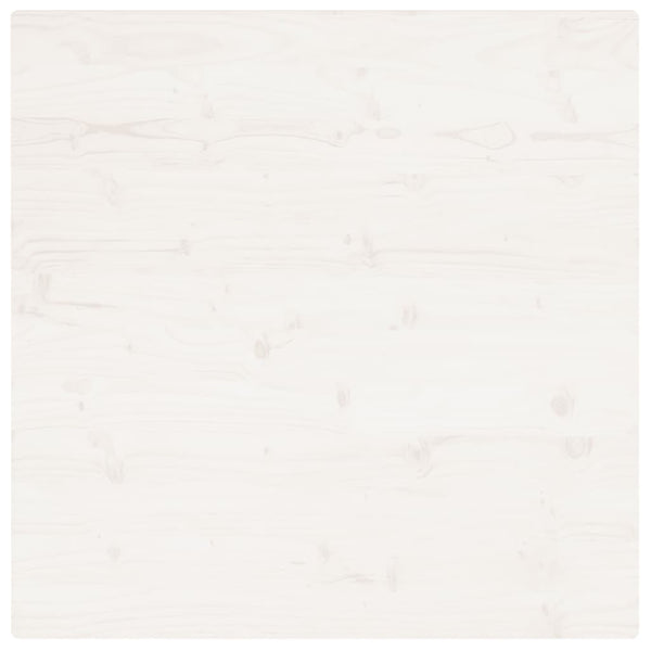 Pöytälevy valkoinen 80x80x2,5 cm täysi mänty neliö