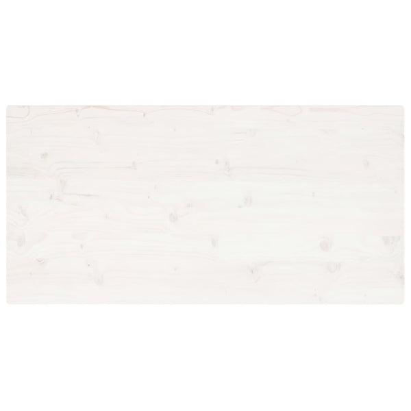 Pöytälevy valkoinen 100x50x2,5 cm täysi mänty suorakaide