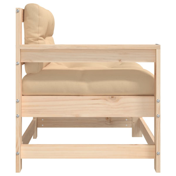 Puutarhatuolit tyynyillä 2 kpl täysi mänty