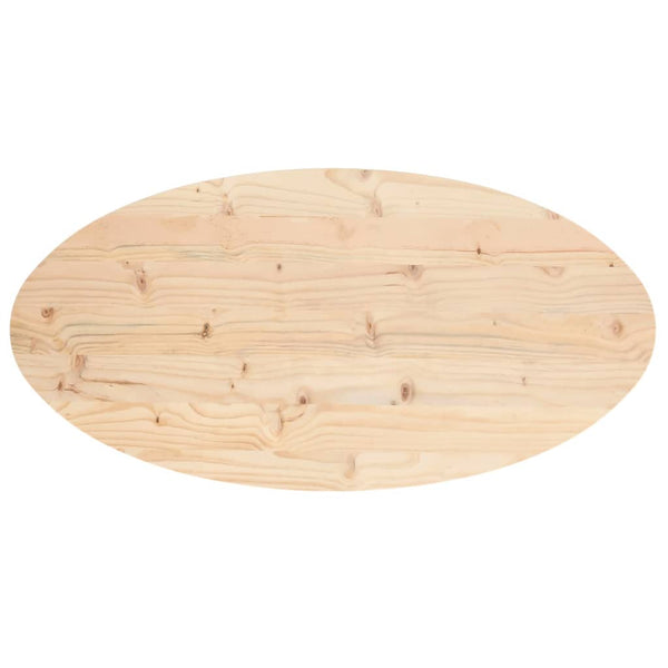 Pöytälevy 90x45x2,5 cm täysi mänty ovaali