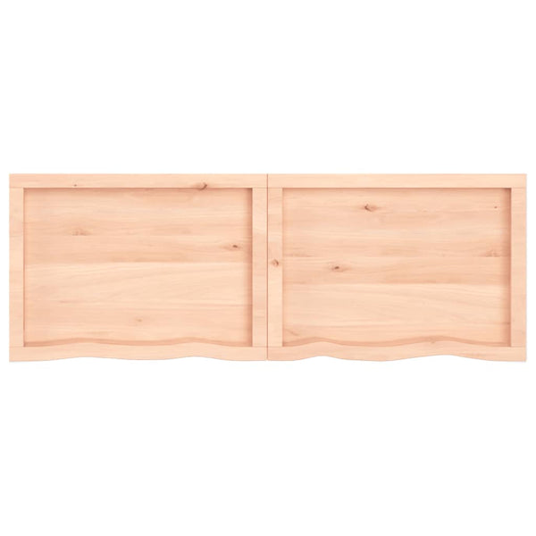 Seinähylly 140x50x(2-6) cm käsittelemätön täysi tammi