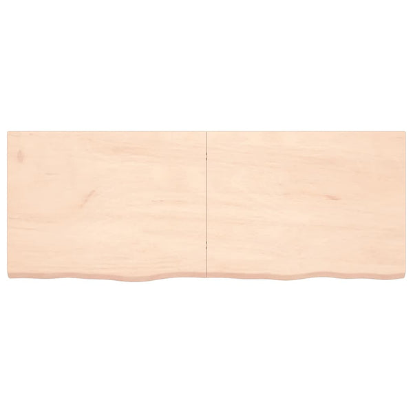 Seinähylly 160x60x(2-4) cm käsittelemätön täysi tammi