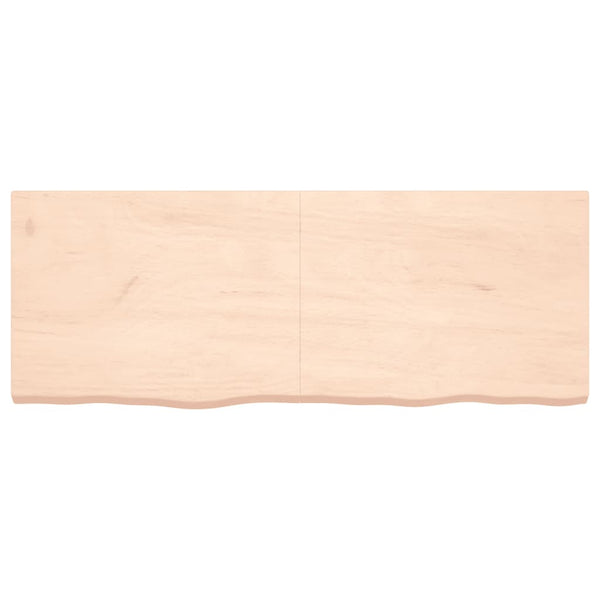 Seinähylly 160x60x(2-6) cm käsittelemätön täysi tammi
