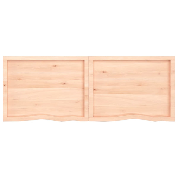 Seinähylly 160x60x(2-6) cm käsittelemätön täysi tammi