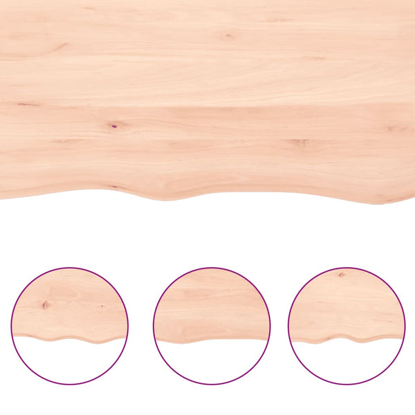 Seinähylly 160x60x(2-6) cm käsittelemätön täysi tammi