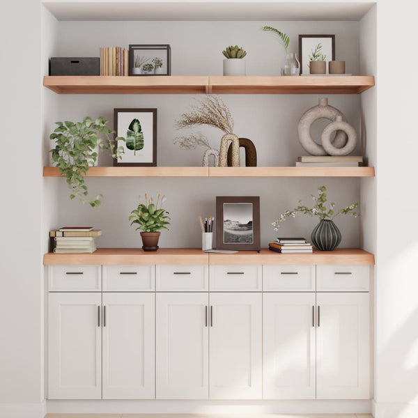 Seinähylly 180x60x(2-6) cm käsittelemätön täysi tammi