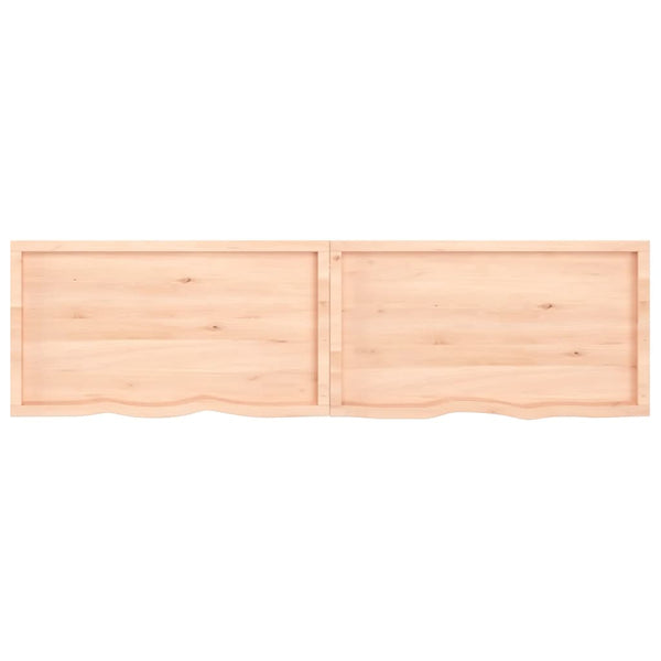 Seinähylly 220x60x(2-6) cm käsittelemätön täysi tammi