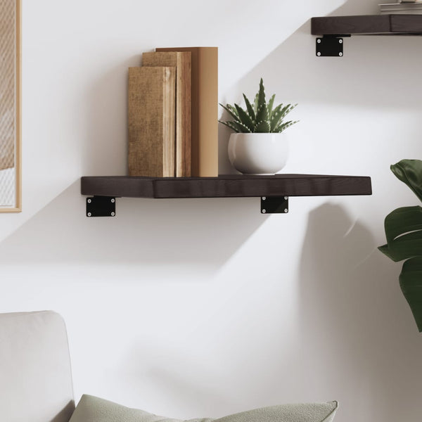 Seinähylly tummanruskea 40x30x(2-4) cm käsitelty täystammi