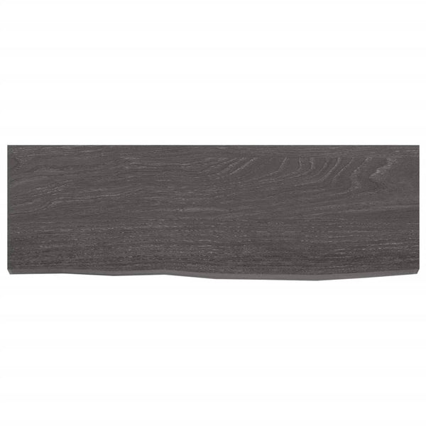 Seinähylly tummanruskea 60x20x2 cm käsitelty täystammi