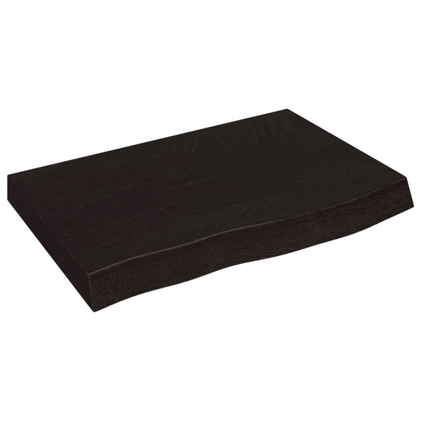 Tummanruskea seinähylly Karlie 60x40x(2-6)cm (käsitelty täystammi)