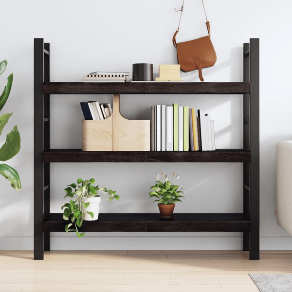 Seinähylly tummanruskea 120x30x(2-6) cm käsitelty täystammi