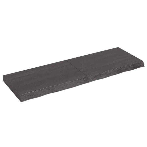 Seinähylly tummanruskea 120x40x(2-6) cm käsitelty täystammi