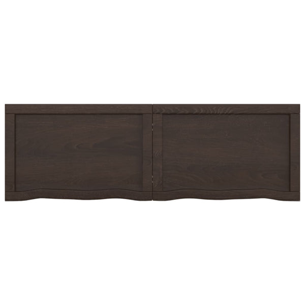 Seinähylly tummanruskea 120x40x(2-6) cm käsitelty täystammi