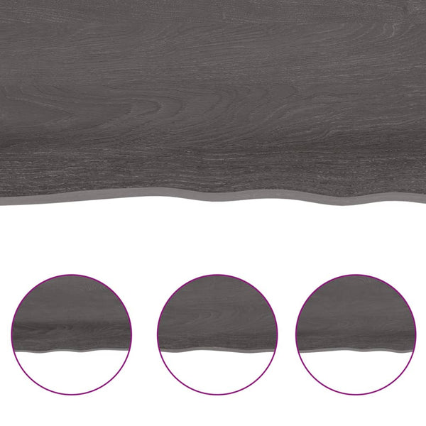 Seinähylly tummanruskea 120x50x(2-6) cm käsitelty täystammi