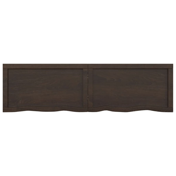 Seinähylly tummanruskea 140x40x(2-4) cm käsitelty täystammi
