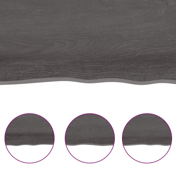 Seinähylly tummanruskea 140x40x(2-6) cm käsitelty täystammi