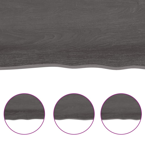 Seinähylly tummanruskea 140x50x(2-6) cm käsitelty täystammi