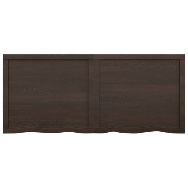 Seinähylly tummanruskea 140x60x(2-6) cm käsitelty täystammi