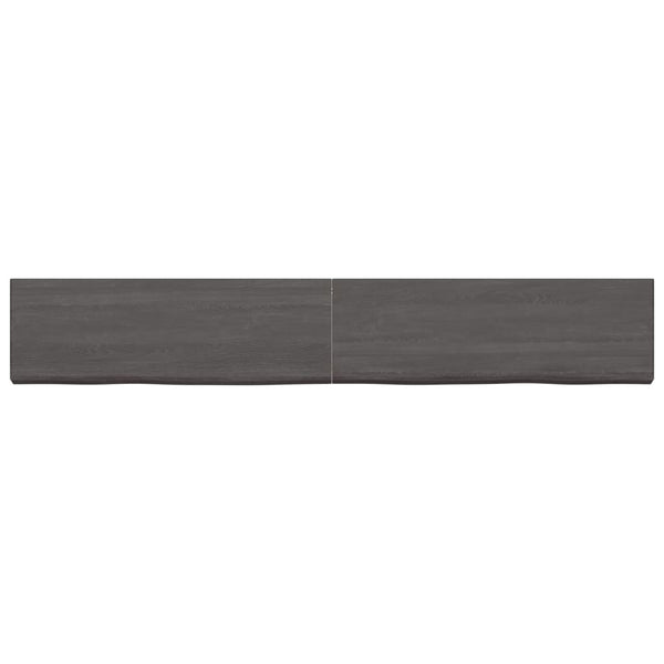Seinähylly tummanruskea 180x40x(2-4) cm käsitelty täystammi