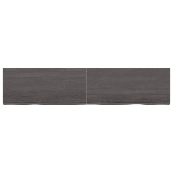 Seinähylly tummanruskea 180x40x(2-6) cm käsitelty täystammi