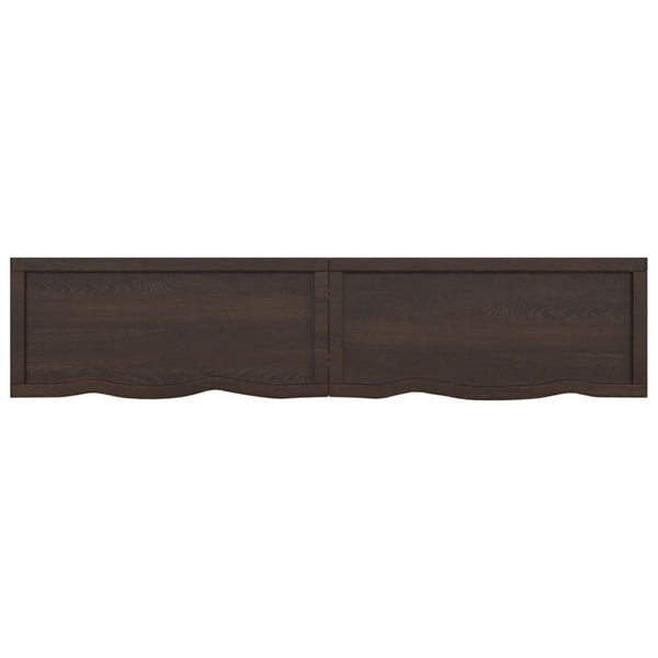 Seinähylly tummanruskea 180x40x(2-6) cm käsitelty täystammi