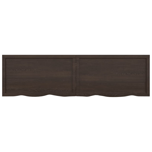 Seinähylly tummanruskea 180x50x(2-6) cm käsitelty täystammi