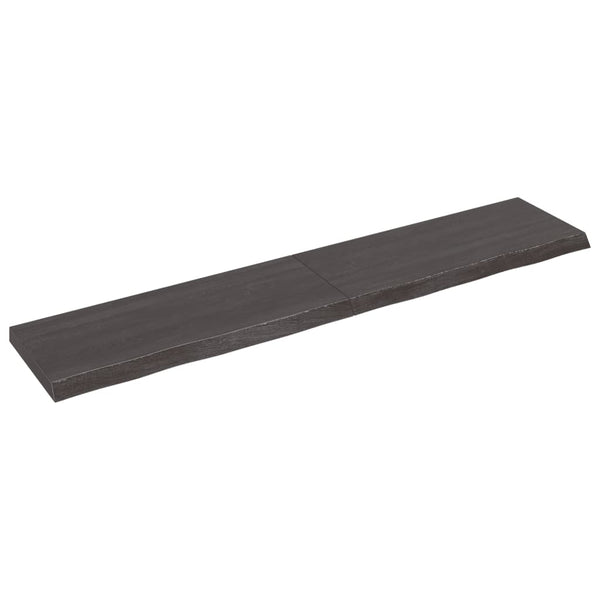 Seinähylly tummanruskea 200x40x(2-6) cm käsitelty täystammi