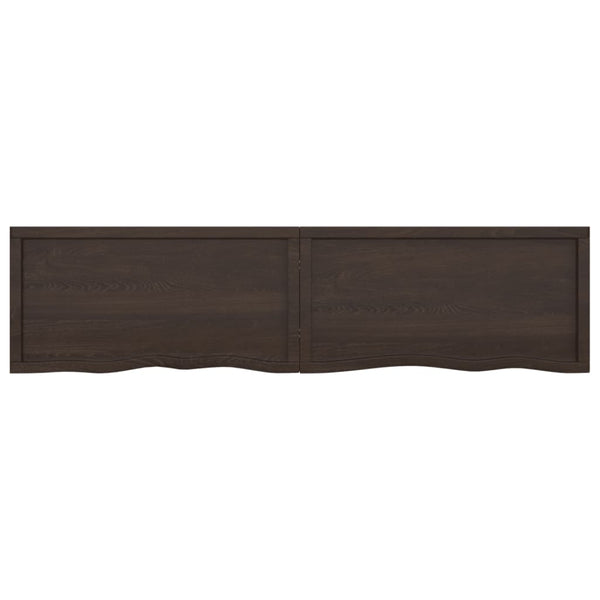 Seinähylly tummanruskea 200x50x(2-6) cm käsitelty täystammi