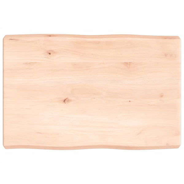 Pöytälevy 60x40x(2-6) cm käsittelemätön täysi puu elävä reuna