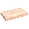 Pöytälevy 60x40x(2-6) cm käsittelemätön täysi puu elävä reuna
