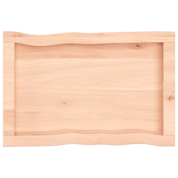 Pöytälevy 60x40x(2-6) cm käsittelemätön täysi puu elävä reuna