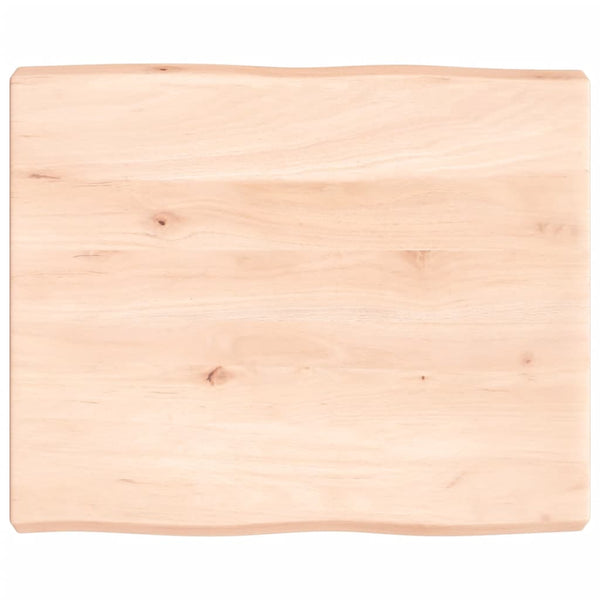 Pöytälevy 60x50x(2-6) cm käsittelemätön täysi puu elävä reuna