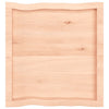 Pöytälevy 60x60x(2-4) cm käsittelemätön täysi puu elävä reuna