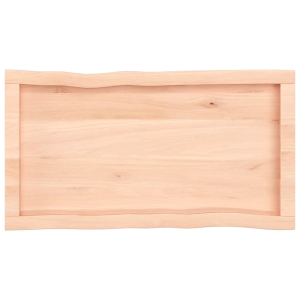 Pöytälevy 80x40x(2-4) cm käsittelemätön täysi puu elävä reuna