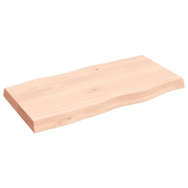 Pöytälevy 80x40x(2-6) cm käsittelemätön täysi puu elävä reuna