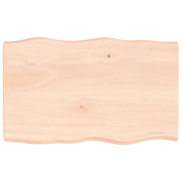 Pöytälevy 80x50x(2-6) cm käsittelemätön täysi puu elävä reuna