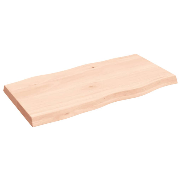 Pöytälevy 100x50x(2-6) cm käsittelemätön täysi puu elävä reuna