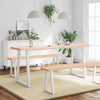 Pöytälevy 180x60x(2-4) cm käsittelemätön täysi puu elävä reuna