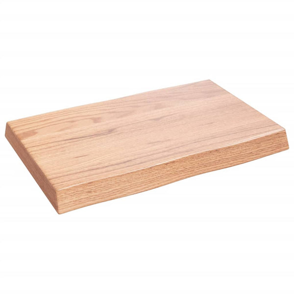 Pöytälevy ruskea 60x40x(2-6)cm käsitelty täystammi elävä reuna
