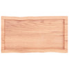 Pöytälevy ruskea 80x40x(2-6)cm käsitelty täystammi elävä reuna