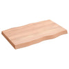 Pöytälevy ruskea 80x50x(2-6)cm käsitelty täystammi elävä reuna